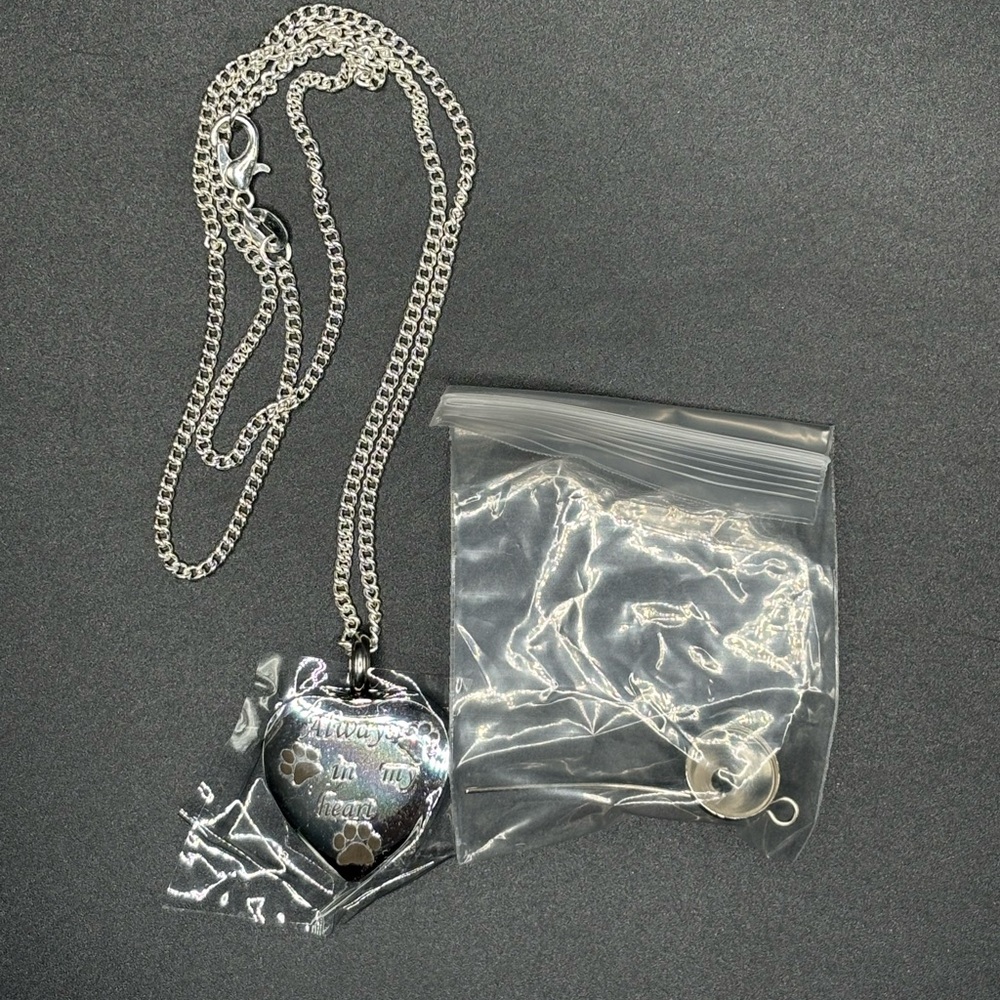Always in my heart silver memorial Necklace
